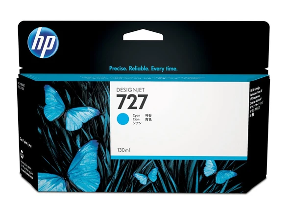 B3P19A HP 727 130-ml Cyan DesignJet Mürekkep Kartuşu ürün görseli 1