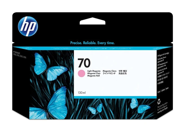 C9455A HP 70 130-ml Light Magenta DesignJet Mürekkep Kartuşu ürün görseli 1