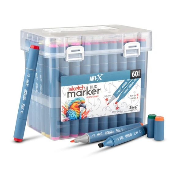 Art-X Sketch Marker Duo 60 LI Set 18050 ürün görseli 1