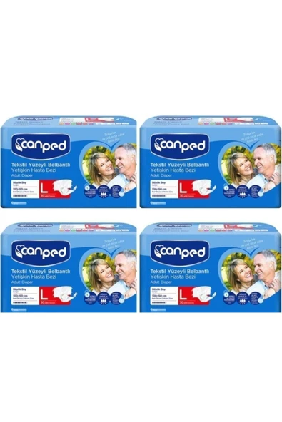 Canped Belbantlı Tekstil Yüzeyli Hasta Bezi Büyük Boy Large 120 Li ürün görseli 1