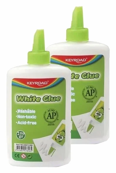 Beyaz Tutkal 250 gr 2 Adet Keyroad Beyaz Mobilya Tutkalı 250 gr Ahşap Tutkalı Su Bazlı Çok Amaçlı Beyaz Tutkal ürün görseli 1