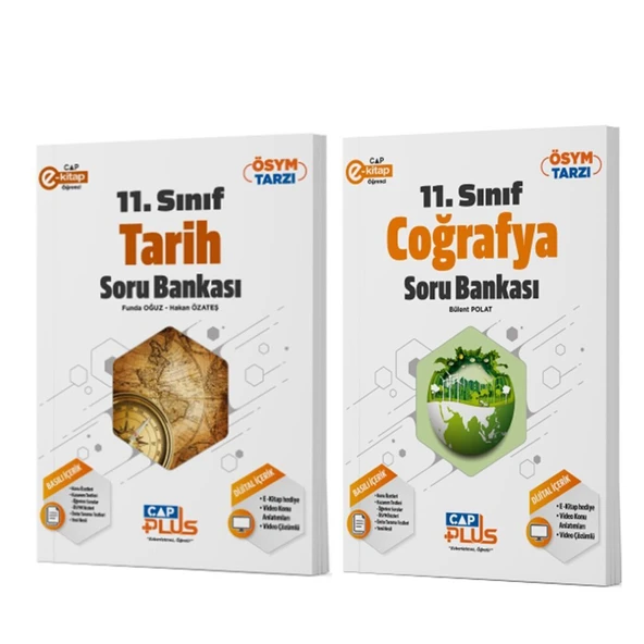 Çap Yayınları 11. Sınıf Anadolu Lisesi Tarih ve Coğrafya Soru Bankası Seti 2 Kitap ürün görseli 1