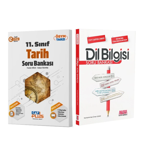 Çap Yayınları 11. Sınıf Anadolu Lisesi Tarih ve AKM Dil Bilgisi Soru Bankası Seti 2 Kitap ürün görseli 1