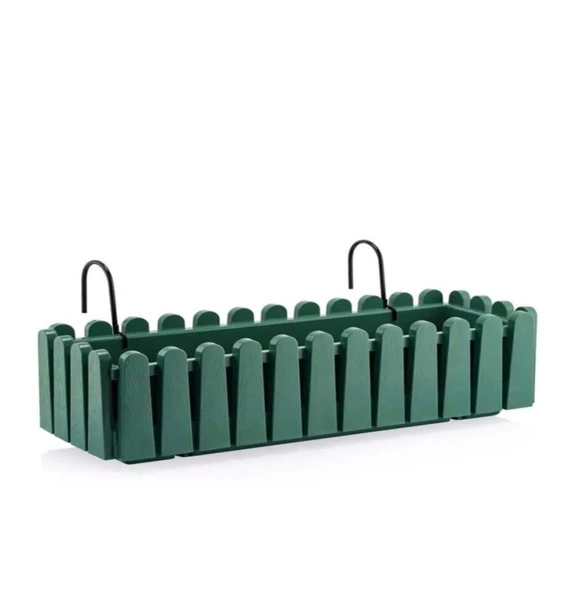 Omnipazar SO-İB03 Yeşil Askılı Balkon Saksı Takım 14 lt No 3 ürün görseli 1