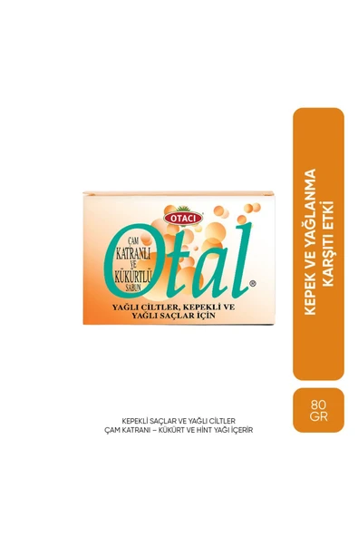 Otacı Otal Çam Katranlı Ve Kükürtlü Sabun 80 gr Yağlı Kepekli Saç  Şampuan ürün görseli 1