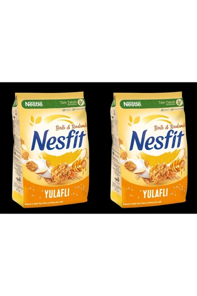 Nesfit Ballı Bademli Tam Tahıl Ve Pirinç Gevreği 400 gr X 2 Paket ürün görseli 1