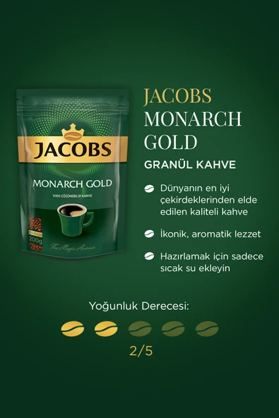 Jacobs Monarch Gold Granül Kahve 100 gram - Resim 2