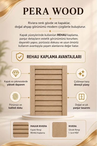 Pera Wood Komodin - Resim 4