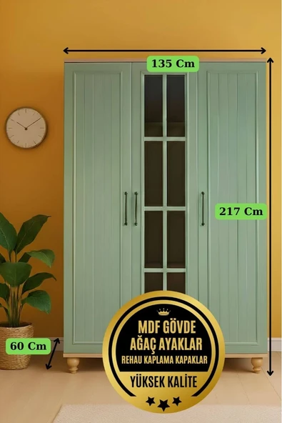 Gülsün Dolap 3 Kapaklı-Çekmeceli - Resim 2