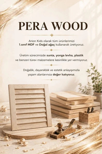 Pera Wood Dolap 4 Kapaklı-Çekmeceli - Resim 4