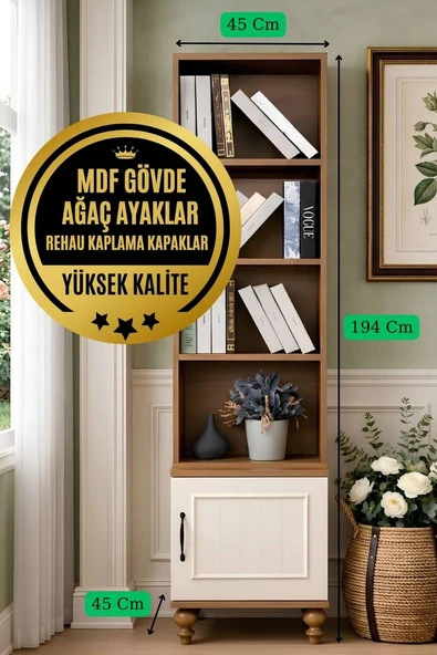 Nefes Komodin ve Kitaplık Set - Resim 3