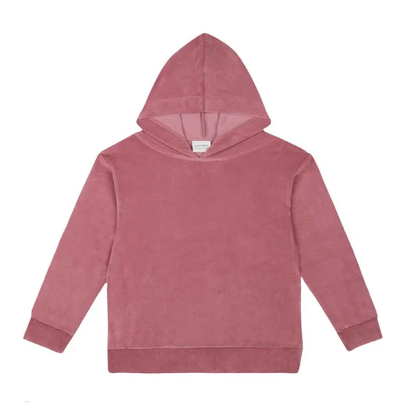 Kadife Kapüşonlu Eşofman Takımı-Pembe - Resim 4