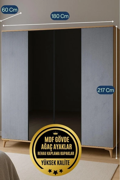 Ege Dolap 4 Kapaklı-Çekmeceli - Resim 2