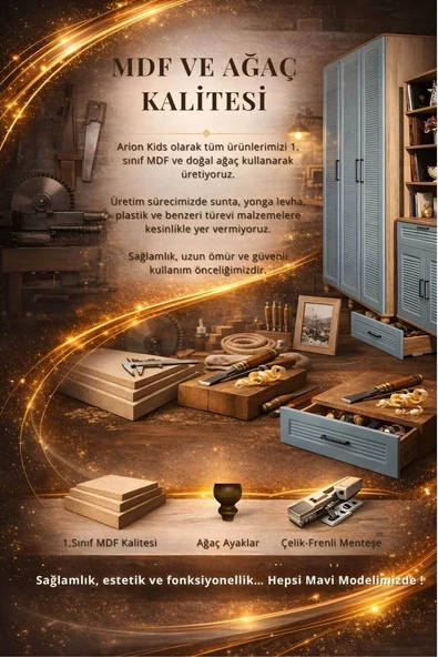 Mavi Şifonyer-Kapaklı - Resim 4