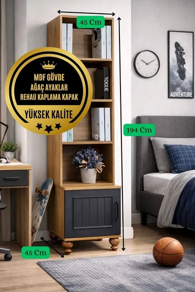 Ozan Komodin ve Kitaplık Set - Resim 2