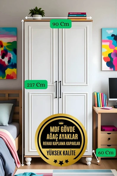 Sicilya Dolap 2 Kapaklı - Resim 2