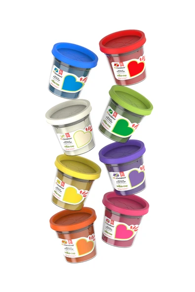 Doğal Oyun Hamuru - Mini-Cup- 8'li Set (8x65gr) - Resim 2