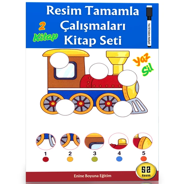 Resim Tamamlama Çalışmaları Kitap Seti 2 Kitap (YAZ-SİL) ürün görseli 1