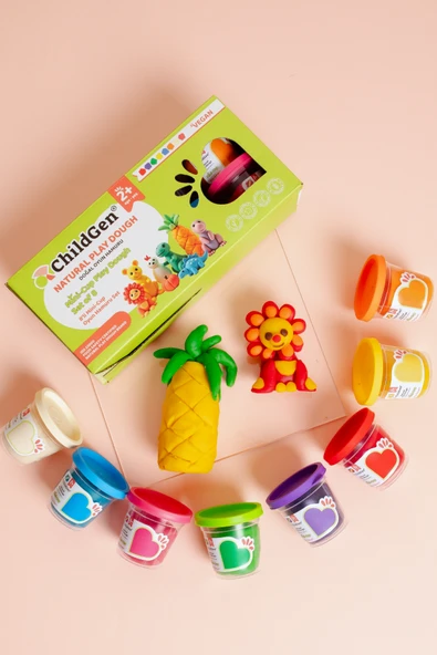 Doğal Oyun Hamuru - Mini-Cup- 8'li Set (8x65gr) - Resim 7