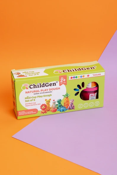 Doğal Oyun Hamuru - Mini-Cup- 8'li Set (8x65gr) - Resim 3