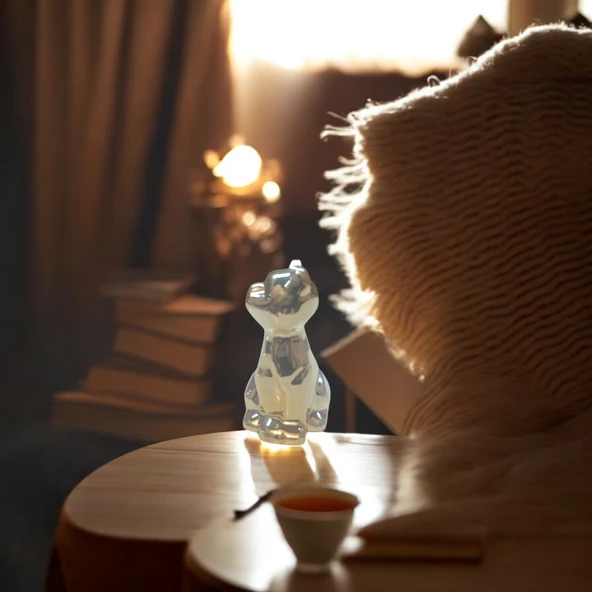 kırılmaz polyester, kedi  figürlü biblo ürün görseli 1