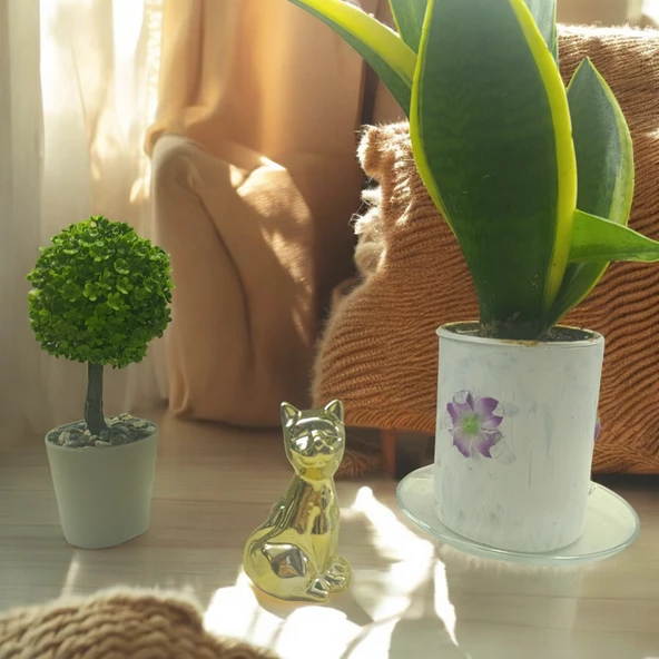 kırılmaz polyester, kedi  figürlü biblo - Resim 4