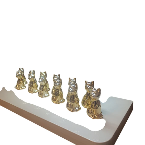 kırılmaz polyester, kedi  figürlü biblo - Resim 9