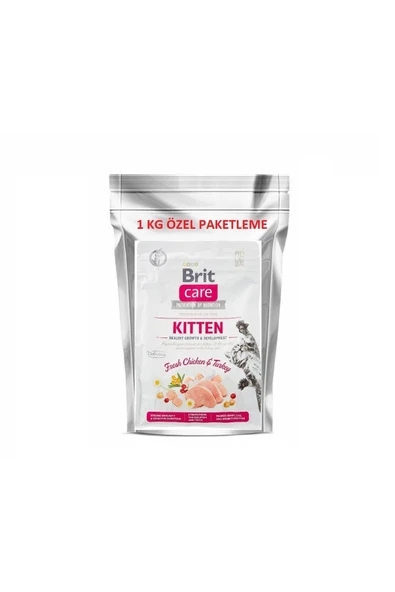 Brit care Tavuk ve Hindili Yavru Kedi Maması 1 kg ürün görseli 1