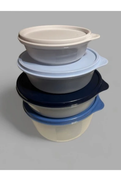 eksarbutik Tupperware Şeffaf Saklama Kabı Seti - 4 Farklı Boy (300ml - 630ml - 850ml - 1.9L) ürün görseli 1