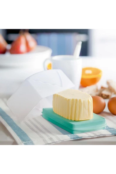 Tupperware Tereyağlık Tabağı Turkuaz - Resim 3