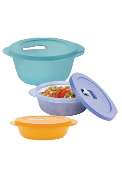 DLK HOME Tupperware mikro saklama kabı 3 lü ürün görseli 1