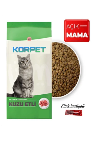 KorPet Kedi Kuru Maması Yetişkin Kuzu Etli 50gr ürün görseli 1