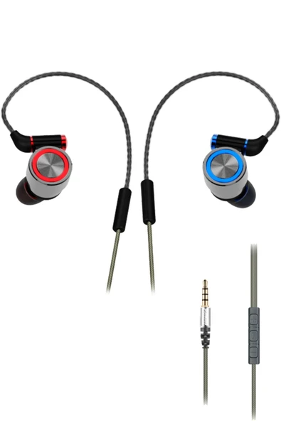 Elegant Metal Kulak Içi Mikrofonlu Kulaklık Oyun Kulaklık Müzik Kulaklık Mobiltelefon Uyumlu ürün görseli 1