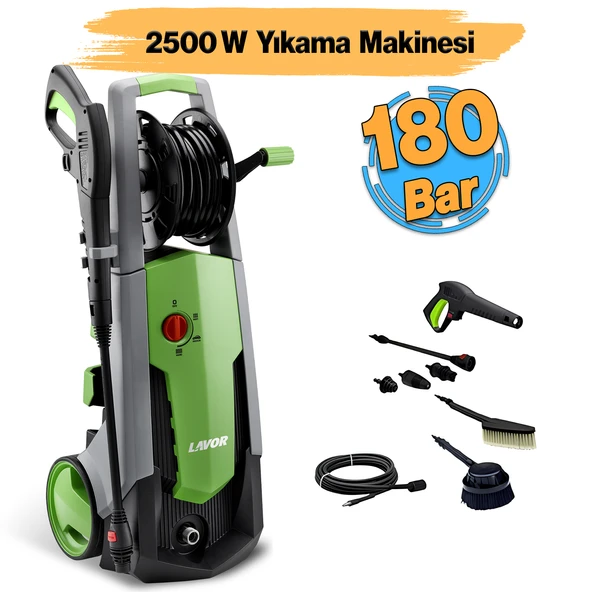 Lavor Predator Elektrikli Basınçlı Yıkama Makinası Araç Araba Oto Yıkama Tabancalı 180 Bar 2500 W ürün görseli 1