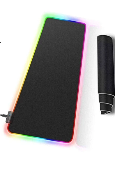 Mp-22 Siyah 3008003mm Rgb Ledli Gaming Mouse Pad Xl Mouse Pad Tam Boy ürün görseli 1