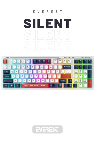 KB-98 Sessiz Rainbow Q Türkçe Klavye Membrane Oyuncu Klavyesi Gaming Klavye ürün görseli 1