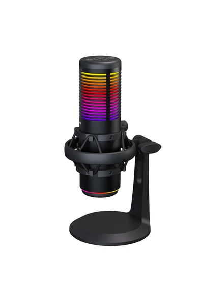 BEMOL Siyah RGB Shock Mount Masaüstü Mikrofon - Resim 3