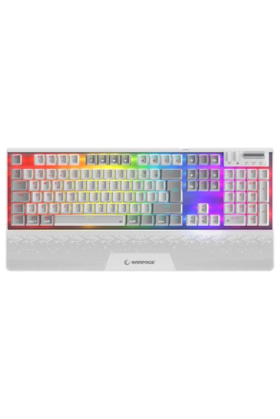 Carbon Pro Bg Bluetooth Klavye Şarjlı Wifi Kablosuz Klavye Full Rgb Red Mekanik Klavye Oyuncu Klavye ürün görseli 1