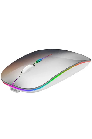 Smw-306r Gümüş 800/1200/1600dpi Şarjlı Mouse Kablosuz Mouse Rgb Süper Sessiz ürün görseli 1