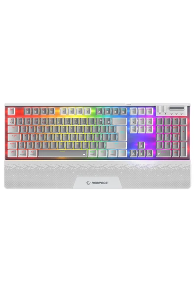 Carbon Pro Gb Bluetooth Klavye Şarjlı Wifi Kablosuz Klavye Full Rgb Red Mekanik Klavye Oyuncu Klavye ürün görseli 1