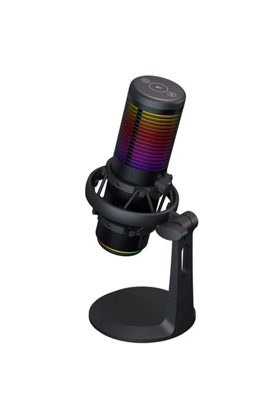 BEMOL Siyah RGB Shock Mount Masaüstü Mikrofon - Resim 4