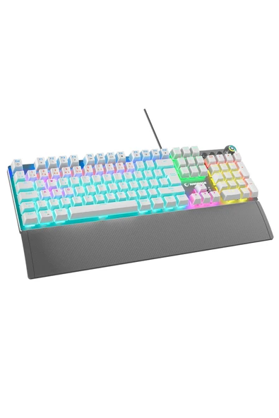 KB-R28 Blade Plus BEYAZ Gökkuşağı Tam Türkçe Red Switch Mekanik Klavye Gaming Klavye Oyuncu Klavye ürün görseli 1