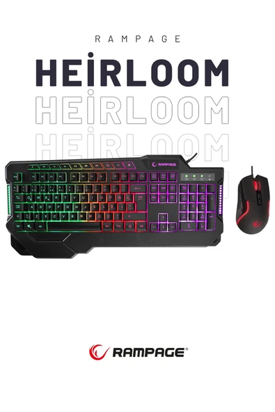 KM-28 Heirloom Işıklı 7 Tuş 8000DPI Gaming Klavye + Mouse Set Oyuncu Set Oyuncu Klavye Oyuncu Mouse ürün görseli 1