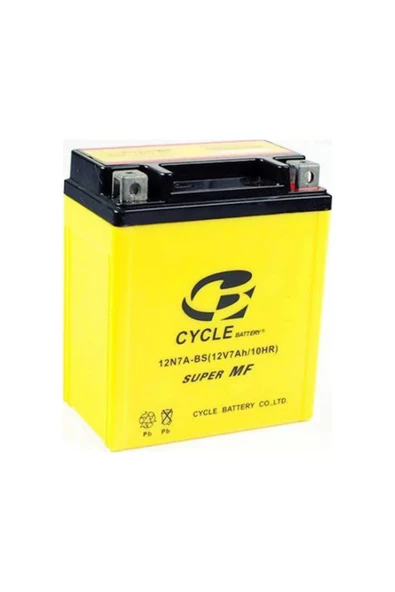 CYCLE 12V 7AH DİK Motosiklet Aküsü ürün görseli 1