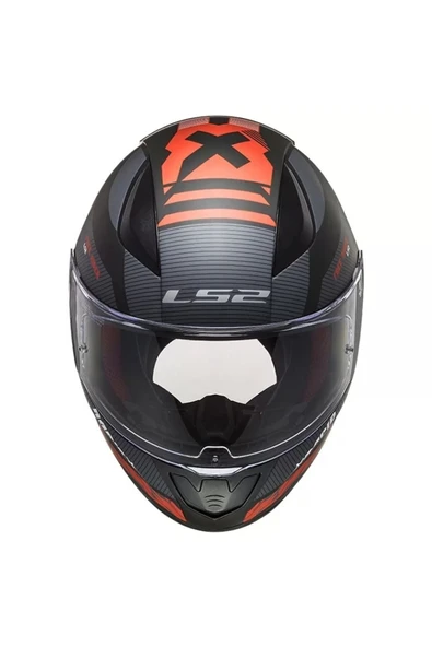 LS2 Rapid Xtreet Siyah Kırmızı Full Face Motor Kaskı - Resim 2