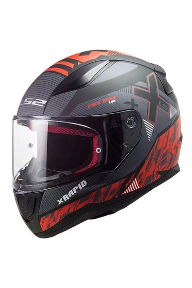 LS2 Rapid Xtreet Siyah Kırmızı Full Face Motor Kaskı ürün görseli 1