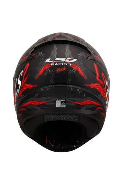 LS2 Rapid 2 Kaiju Full Face Motor Kaskı - Resim 5