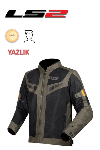 LS2 BLADE AIR ERKEK HAKİ-TURUNCU YAZLIK MOTOSİKLET MONTU ürün görseli 1