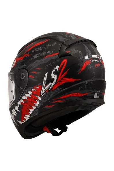 LS2 Rapid 2 Kaiju Full Face Motor Kaskı - Resim 4