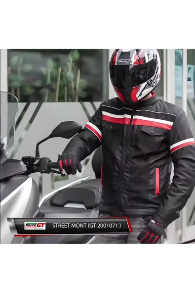 FORTE GT 2001071 STREET ERKEK MONT SİYAH KIRMIZI  SUNİ DERİ KIŞLIK ürün görseli 1